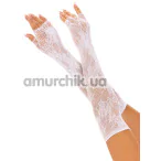 Перчатки Leg Avenue Lace Opera Length Fingerless Gloves, белые - Фото №1