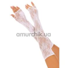 Перчатки Leg Avenue Lace Opera Length Fingerless Gloves, белые - Фото №1