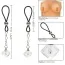 Затискачі для сосків Nipple Play Non-Piercing Nipple Jewerly Crystal Gem, прозорі - Фото №3