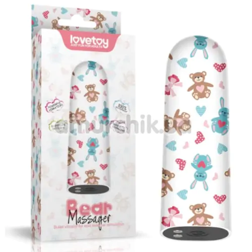 Кліторальний вібратор Bear Massager, білий