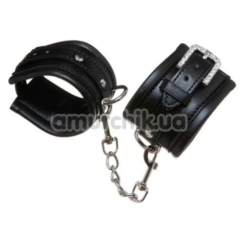 Фіксатори для рук DS Fetish Diamond Wrist Restraints, чорні - Фото №1