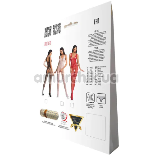 Комбинезон Passion Free Your Senses BS069, черный