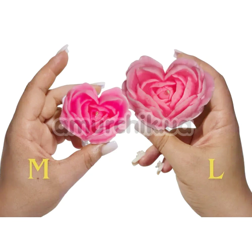 Свеча в виде розы GlowKink М - светится в темноте, розовая