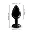 Анальная пробка с черным кристаллом Dorcel Diamond Plug M, черная - Фото №3