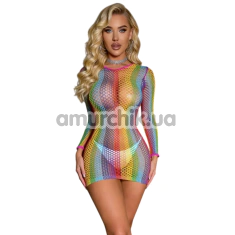 Платье Star Night Sexy Mesh Colourful Mini Dress, разноцветное - Фото №1