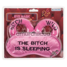 Набор: маска на глаза Eye Mask The Bitch Is Sleeping + наручники Bitch Wild, розово-черный - Фото №1