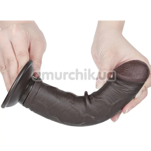 Фаллоимитатор Sliding-Skin Dual Layer Dong 8 без мошонки, коричневый