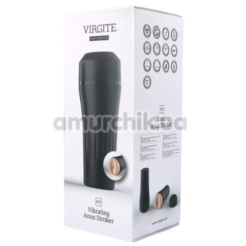 Анус-мастурбатор с вибрацией Virgite Vibrating Anus Stroker M3, телесный