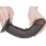 Фаллоимитатор Sliding-Skin Dual Layer Dong 8 без мошонки, коричневый - Фото №11