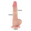 Фаллоимитатор Sliding-Skin Dual Layer Dong 7.5 с маленькой мошонкой, телесный - Фото №6