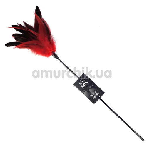 Пір'їнка для пестощів Art of Sex Feather Paddle перо півня, червона