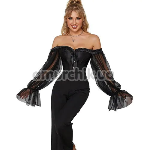 Корсет Star Night Off Shoulder Long Sleeves Corset, черный