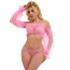 Комплект Star Night Elegant Ruffle Mesh Lingerie Set, розовый: топ + трусики-стринги - Фото №2