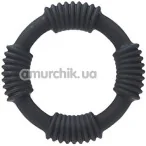 Эрекционное кольцо Adonis Silicone Ring Hercules, черное - Фото №1