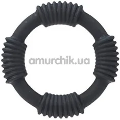 Эрекционное кольцо Adonis Silicone Ring Hercules, черное - Фото №1