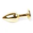 Анальная пробка с розовым кристаллом Exclusivity Jewellery Gold Plug, золотая - Фото №4