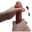 Страпон с вибрацией Ultra Passionate Harness Realdeal Penis Strap On, коричневый - Фото №23