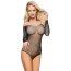 Боді Star Night Sexy Fishnet Rhinestone Bodysuit, чорне - Фото №2