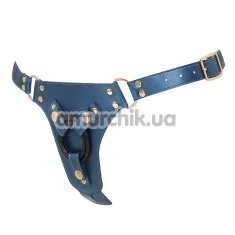 Трусики для страпона Strap-On-Me Generous Harness, сині - Фото №1