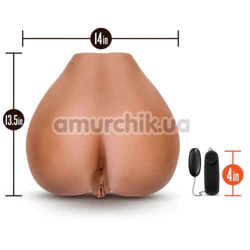 Искусственная вагина и анус с вибрацией X5 Rita, светло-коричневая