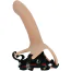 Полый страпон Hollow Strap-On Silicone Curved Dong 6.7, телесный - Фото №1