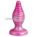 Анальная пробка SilexD Fantasy Liquid Silicone Plug Cherry M, розовая - Фото №1