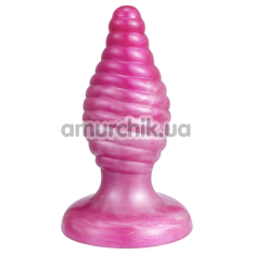 Анальна пробка SilexD Fantasy Liquid Silicone Plug Cherry M, рожева - Фото №1