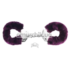 Наручники Fetish Pleasure Fluffy Handcuffs, фіолетові - Фото №1