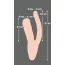 Подвійний вібратор Double Pleasure Vibe Silicone, тілесний - Фото №5