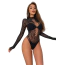 Боді Star Night Leopard Mesh Rhinestone Bodysuit, чорне - Фото №2