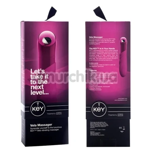 Вибратор KEY Vela Massager, розовый