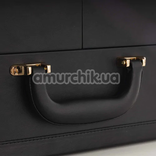 Бондажний набір Lockink All-in-1 BDSM Play Kit Crocodile Leather, чорно-червоний