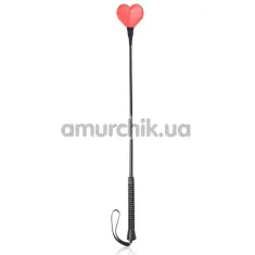 Стек в виде сердечка DS Fetish Long Heart, красный - Фото №1