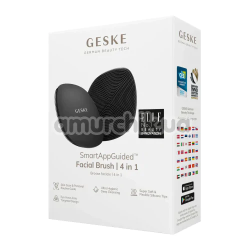 Щітка для обличчя Geske Facial Brush 4 in 1, темно-сіра