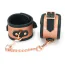 Фиксаторы для ног Liebe Seele Rose Gold Memory Leather Ankle Cuffs with Faux Fur Lining, золото-черные - Фото №2