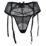Комплект Star Night Tender Bow Mesh Garter Belt, чорний: пояс для панчіх + трусики-стрінги - Фото №5