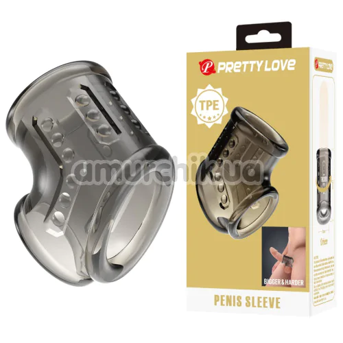 Насадка на пеніс Pretty Love Penis Sleeve Orhan, сіра