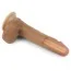 Фаллоимитатор Dual-Layered Silicone Nature Cock LV4005, коричневый - Фото №3