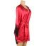Комплект Star Night Ruth Satin & Lace Long Sleeve Robe, красно-черный: пеньюар + трусики-стринги - Фото №5