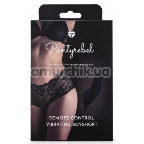 Вібротрусики Pantyrebel Remote Control Vibrating Boyshort, чорні