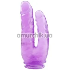 Подвійний фалоімітатор Hi-Rubber Born To Create Pleasure 9.4, фіолетовий - Фото №1