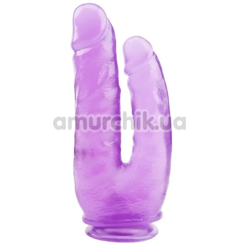 Подвійний фалоімітатор Hi-Rubber Born To Create Pleasure 9.4, фіолетовий - Фото №1