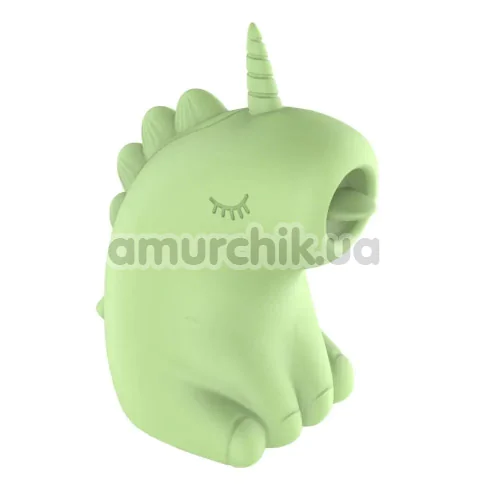 Симулятор орального сексу для жінок з вібрацією Univibe Sexy Unicorn, салатовий