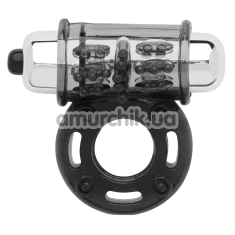 Віброкільце для члена So Divine Thriller Vibrating 2in1 Cock Ring, чорне - Фото №1