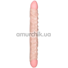 Двокінцевий фалоімітатор Ivory Veined Double Dong 12, тілесний - Фото №1