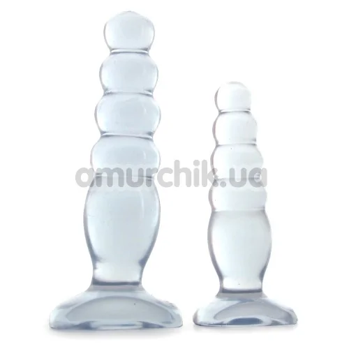 Набор анальных пробок Crystal Jellies Anal Delight Trainer Kit, прозрачный