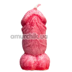 Свічка у вигляді пеніса VidDushi Свічун - вишня, червона - Фото №1