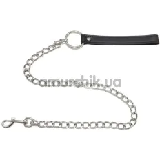 Поводок DS Fetish Metal Chain Leash, черный - Фото №1