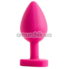 Анальная пробка Alume Silicone Be Mine Plug М, розовая - Фото №1