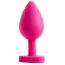 Анальная пробка Alume Silicone Be Mine Plug М, розовая - Фото №1